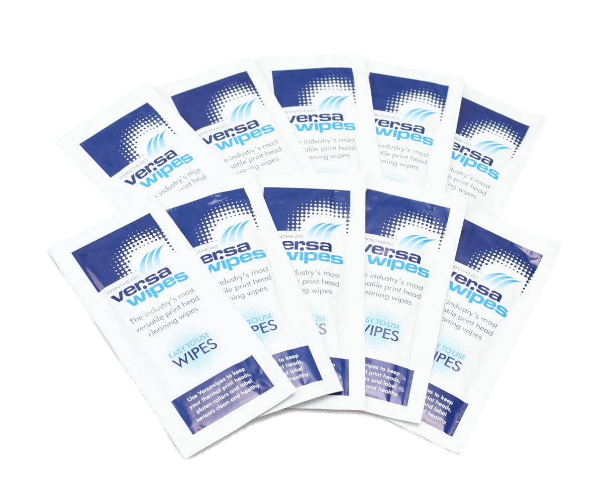 Versawipes - Thermal Printhead Cleaning Wipes for Printer Maintenance - Box of 50 Individually Wrapped Wipes