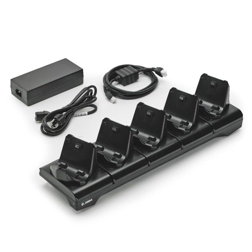 Zebra ZQ3 5-Slot Docking Cradle, Power Supply & Cable