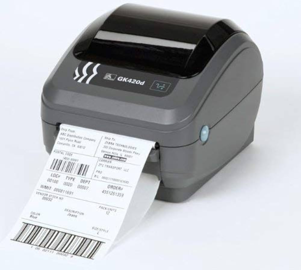 Zebra GK420d Thermal Label Printer – Desktop Direct Thermal, USB, Barcode Printer 203dpi