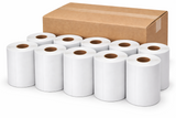 Compatible Thermal Transfer Labels 100mm x 150mm (4" x 6") 500 per Roll 25mm Core Permanent White (Box of 10)