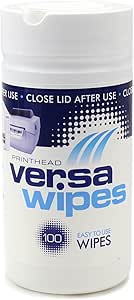 Versawipes - Thermal Printhead Cleaning Wipes for Printer Maintenance - Tub of 100 Wipes