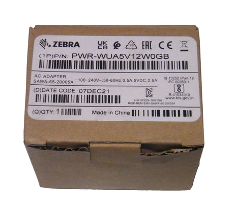 New Zebra PWR-WUA5V12W0GB Wall Charger - UK Power Supply