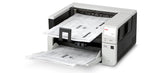 Kodak Alaris S2085f with paper in the input tray on a white background