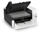 Kodak Alaris S2085f duplex network document scanner with flatbed open