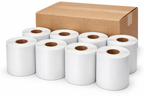 linerless thermal labels permanent adhesive 25mm core