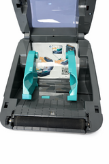 Zebra GK420d direct thermal printer printing barcode labels 203dpi desktop shipping label printer