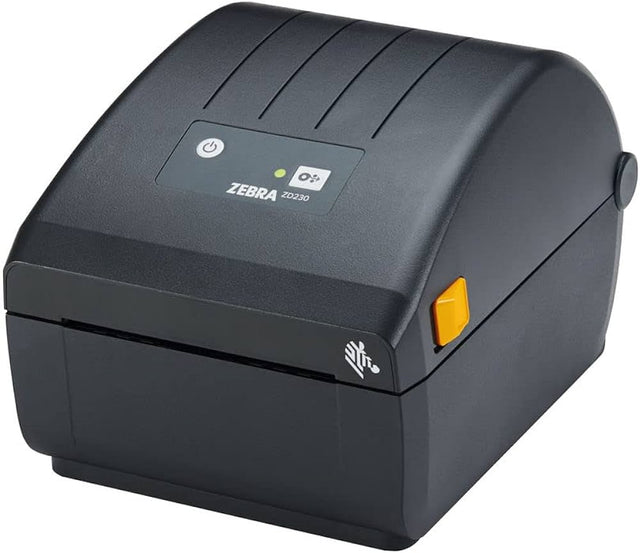 Zebra ZD230 direct thermal label printer front view 203dpi