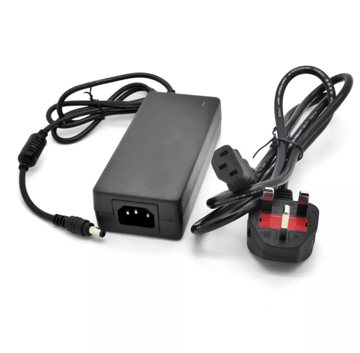 Zebra ZD410 label printer power cable with UK plug for reliable power connection