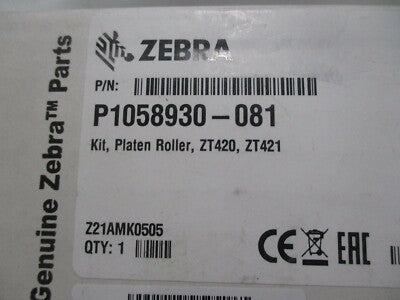 Genuine Zebra ZT420 / ZT421 Platen Roller Assembly - 6" Version
